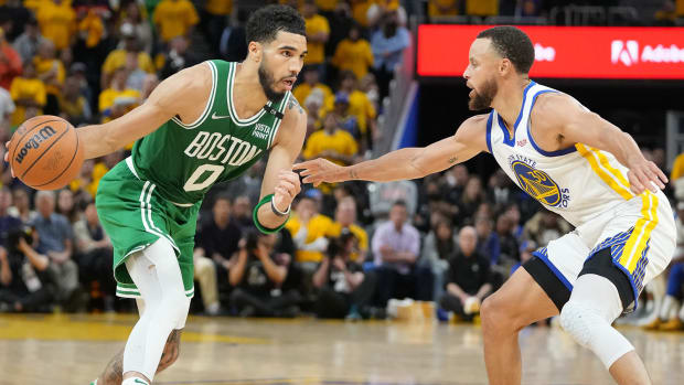 Jayson Tatum and Stephen Curry